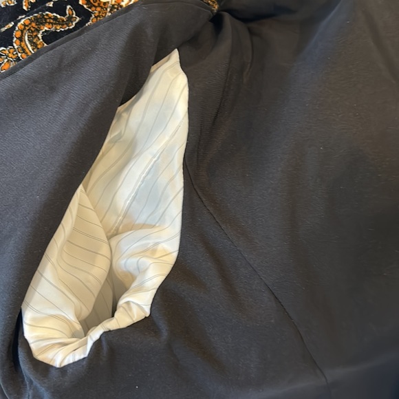 NWOT Velveteen Blazer MICHAEL KORS Black/Marigold/Ivory some stretch & fitted - Picture 10 of 13